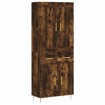 vidaXL Ντουλάπι Καπνιστή Δρυς 69,5x34x180 εκ. από Επεξεργασμένο Ξύλο