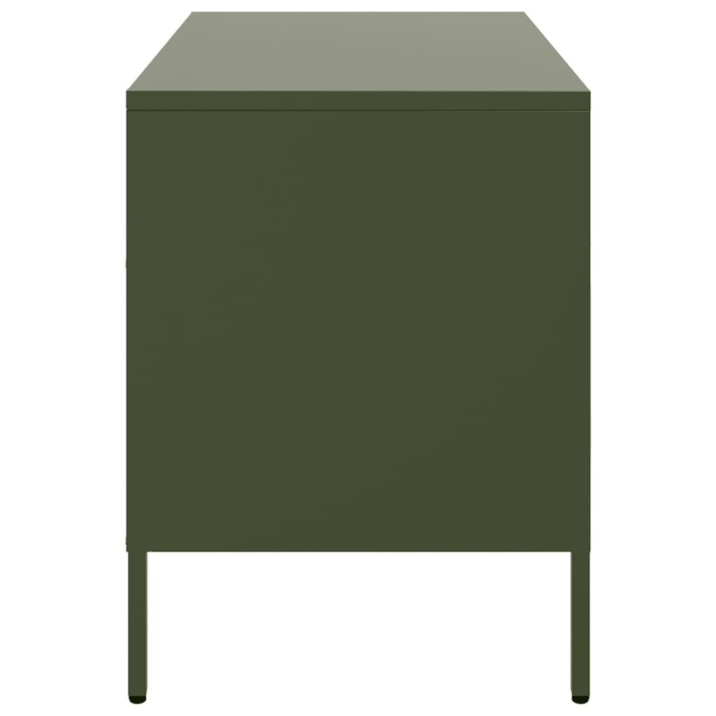 vidaXL Έπιπλο Τηλεόρασης Πράσινο Λαδί 68x39x50,5 εκ. από Ατσάλι