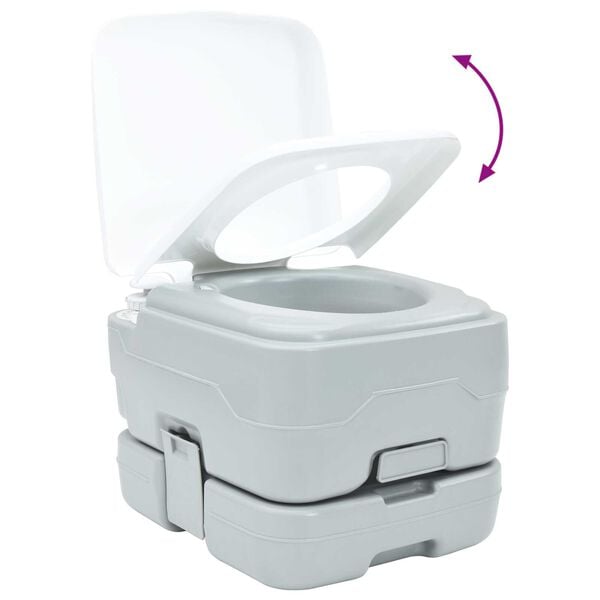 vidaXL Φορητή Τουαλέτα Κάμπινγκ - 10L Δεξαμενή Φρέσκου Νερού & 10L Δεξαμενή Σκουπιδιών