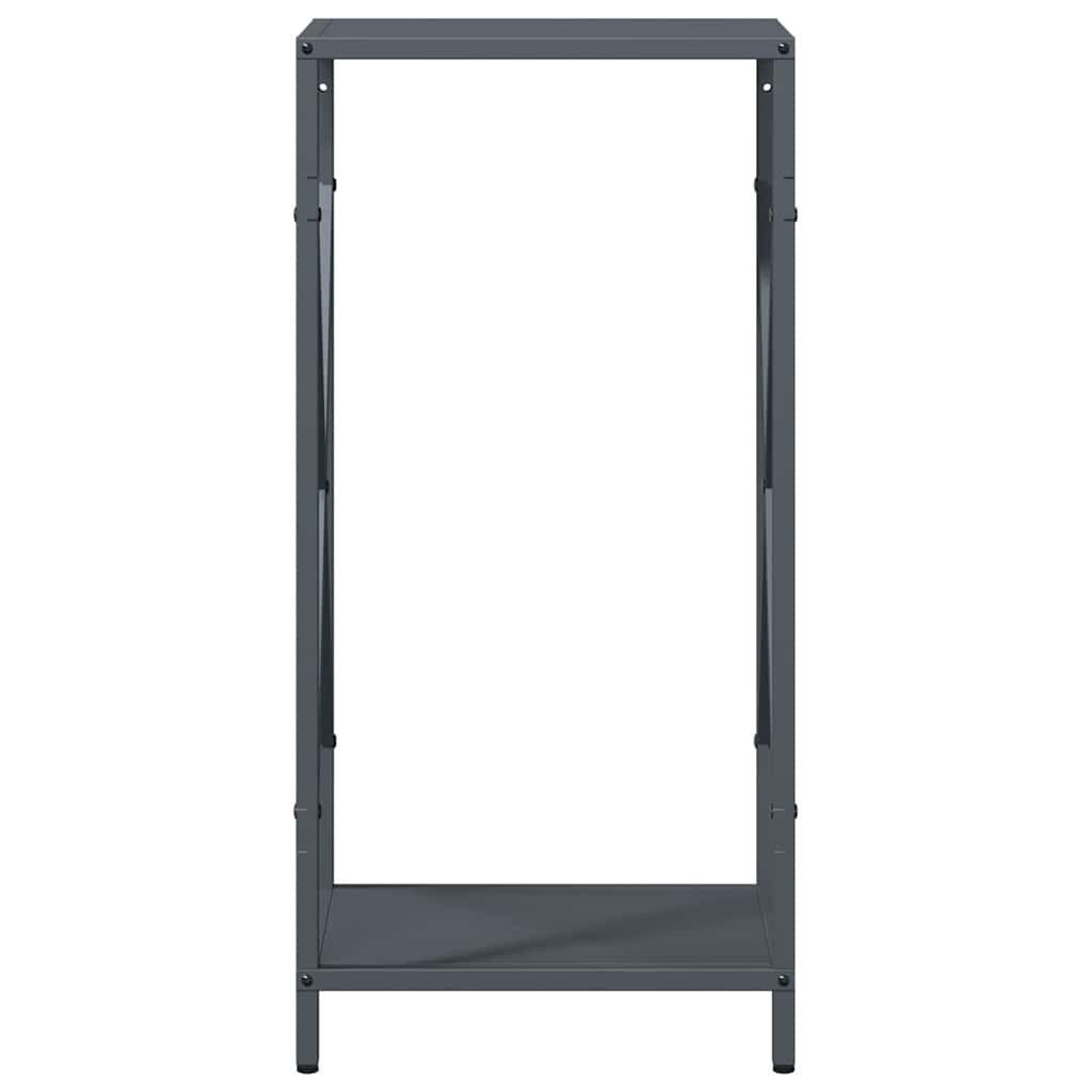vidaXL Ράφι για καυσόξυλα Ανθρακί 34x25x70 cm Ατσάλι ψυχρής έλασης