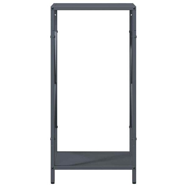 vidaXL Ράφι για καυσόξυλα Ανθρακί 34x25x70 cm Ατσάλι ψυχρής έλασης