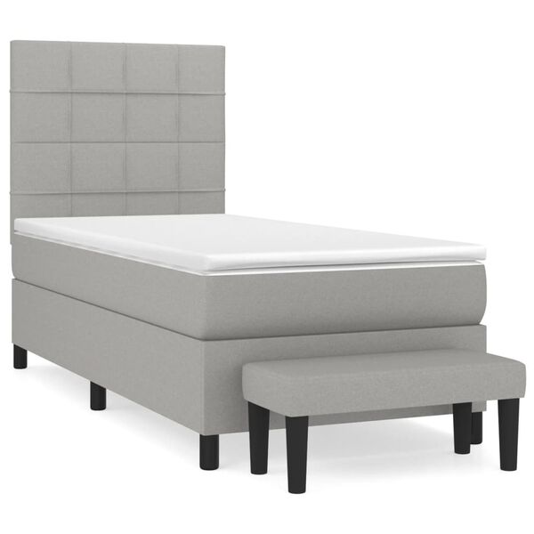 vidaXL &Kappa;&rho;&epsilon;&beta;ά&tau;&iota; Boxspring &mu;&epsilon; &Sigma;&tau;&rho;ώ&mu;&alpha; &Alpha;&nu;&omicron;&iota;&chi;&tau;ό &Gamma;&kappa;&rho;&iota; 90x200 &epsilon;&kappa;. &Upsilon;&phi;&alpha;&sigma;&mu;ά&tau;&iota;&nu;&omicron;
