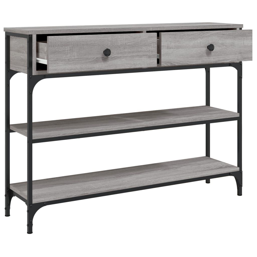 vidaXL Τραπέζι Κονσόλα Γκρι Sonoma 100x25x75 εκ. Επεξεργασμένο Ξύλο