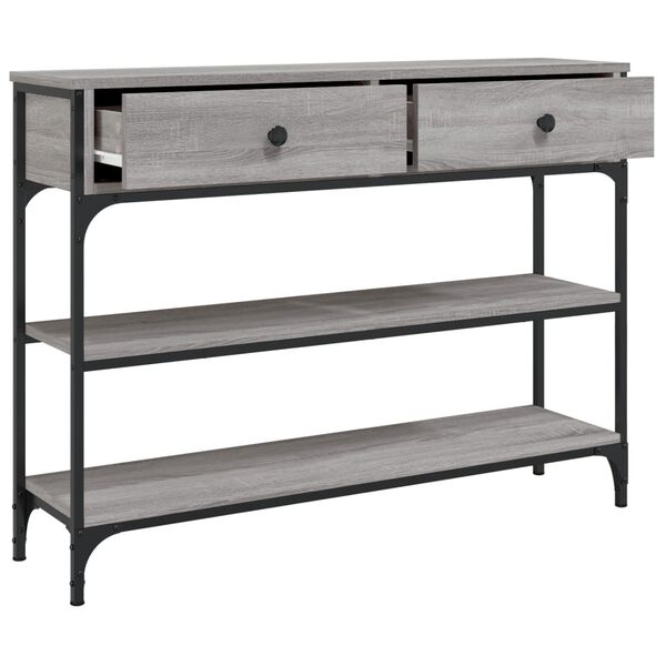 vidaXL Τραπέζι Κονσόλα Γκρι Sonoma 100x25x75 εκ. Επεξεργασμένο Ξύλο