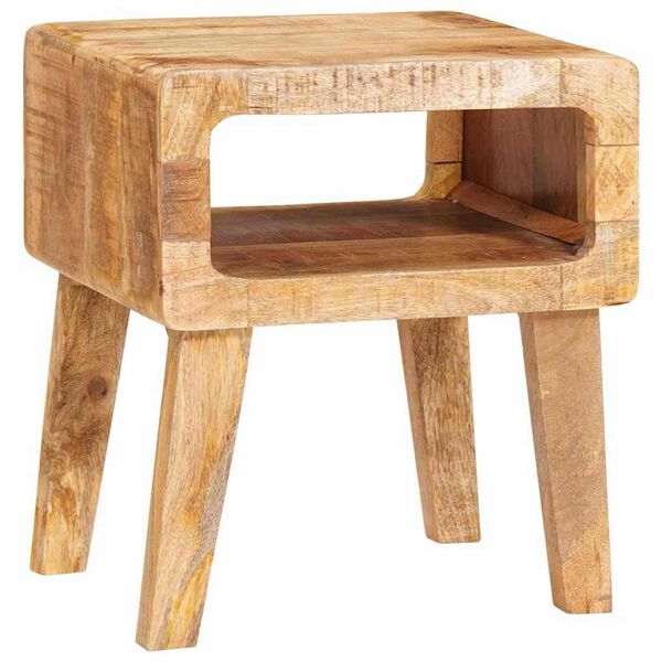 vidaXL Τραπέζια άκρης με ράφι 40 x 32 x 46 εκ Μασίφ ξύλο μάνγκο