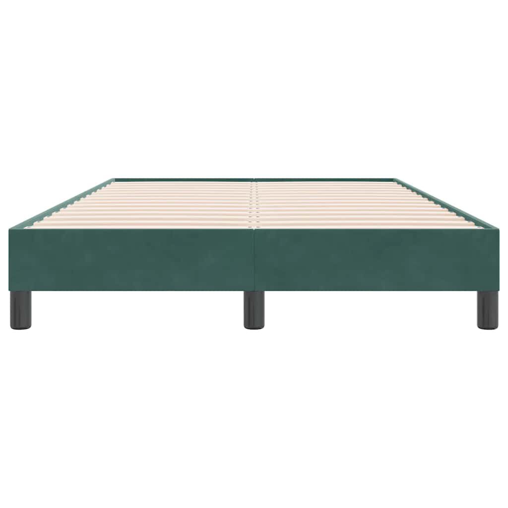 vidaXL Box Spring κρεβάτι χωρίς στρώμα σκούρο πράσινο 120x220cm