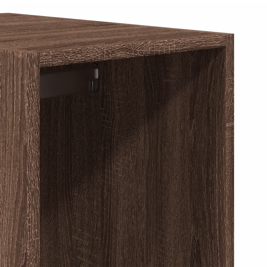 vidaXL Ντουλάπα Καφέ Δρυς 30x50x200 εκ. από Επεξεργασμένο Ξύλο