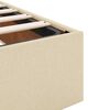 vidaXL Οθωμανικό κρεβάτι με στρώμα Cream 180x200cm ύφασμα