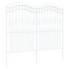 vidaXL Φράχτης Κήπου Λευκό 215 cm Ατσάλι με Επικάλυψη Πούδρας