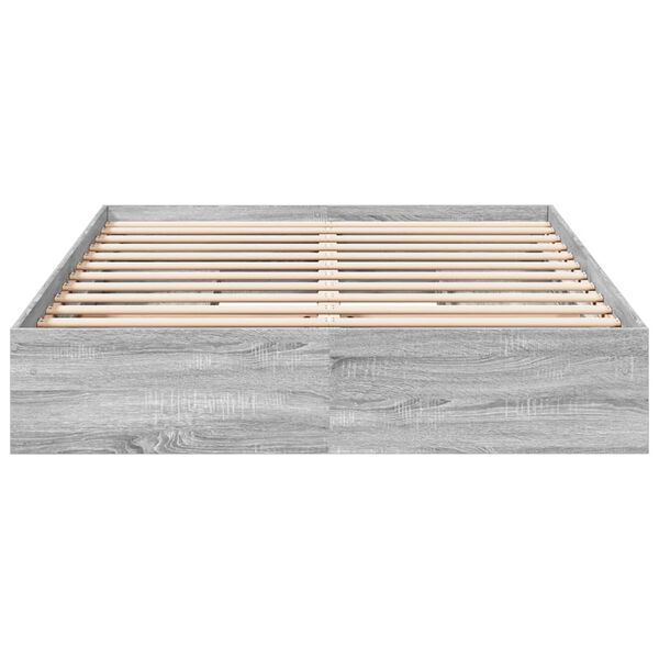 vidaXL Πλαίσιο Κρεβατιού με συρτάρια Γκρι sonoma 160x200εκ. Επεξ. Ξύλο