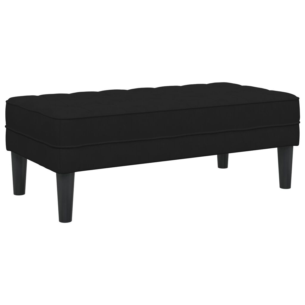 vidaXL Παγκάκι Μαύρο 113x57x39 εκ. Βελούδο