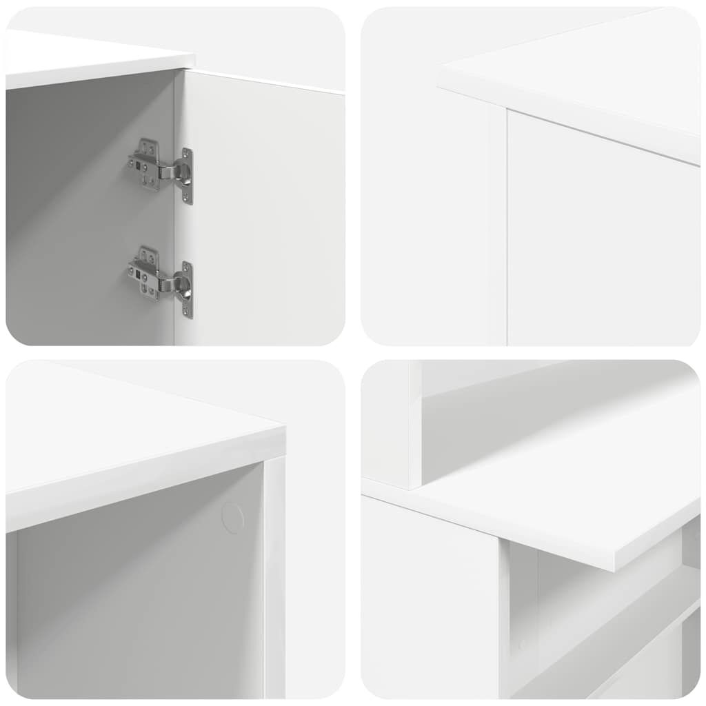 vidaXL Γραφείο υποδοχής Λευκό 200x50x103,5 εκ. Επεξεργασμένο Ξύλο