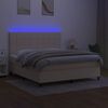 vidaXL &Kappa;&rho;&epsilon;&beta;ά&tau;&iota; Boxspring &mu;&epsilon; &Sigma;&tau;&rho;ώ&mu;&alpha; & LED &Kappa;&rho;&epsilon;&mu; 180x200 &epsilon;&kappa;. &Upsilon;&phi;&alpha;&sigma;&mu;ά&tau;&iota;&nu;&omicron;