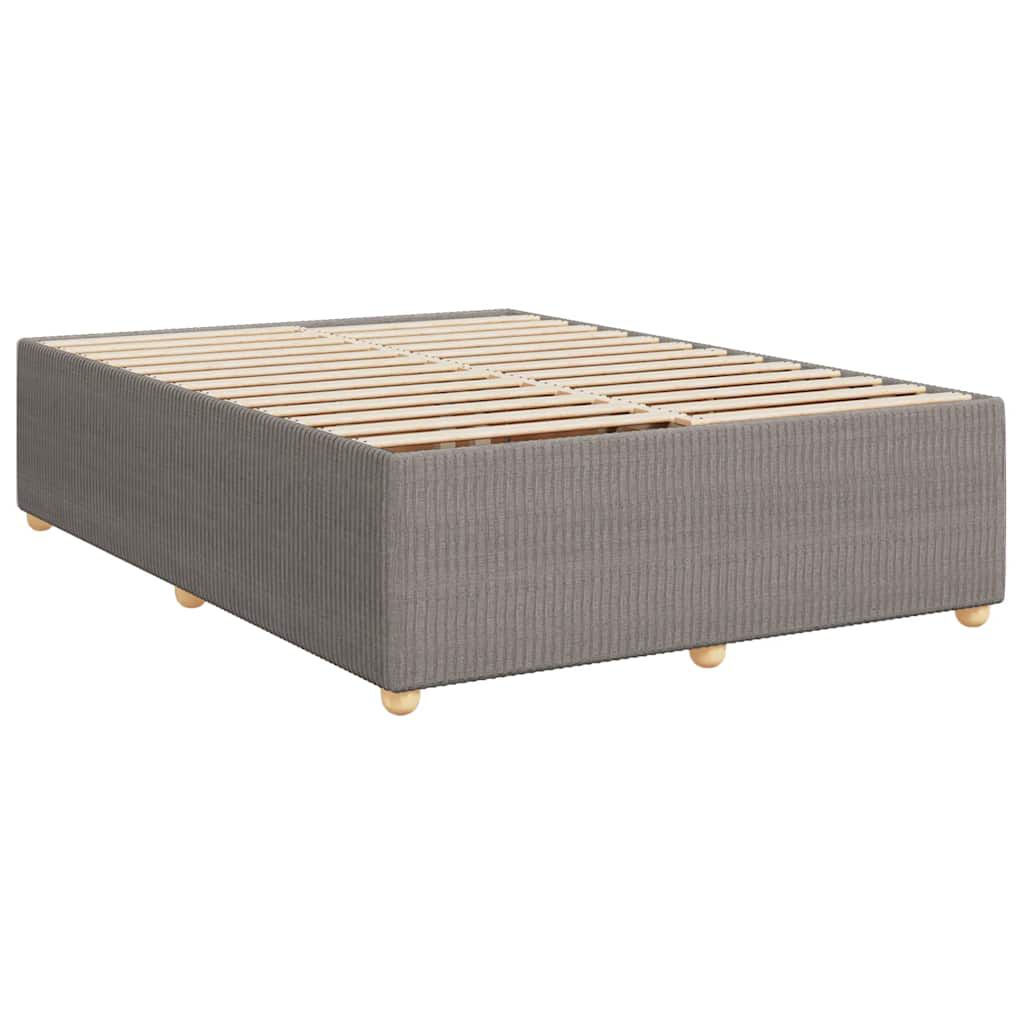 vidaXL Κρεβάτι Boxspring με Στρώμα Taupe 160x200 εκ. Υφασμάτινο