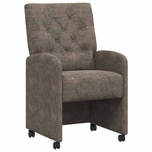 vidaXL Καρέκλες φαγητού με τροχούς 2 pcs Σκούρο γκρι 58 x 67 x 97 εκ