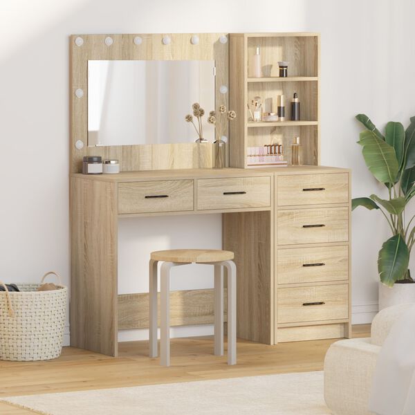 vidaXL Τραπέζι περιποίησης Καφέ 78.5 x 41 x 135 εκ Επεξεργασμένο ξύλο