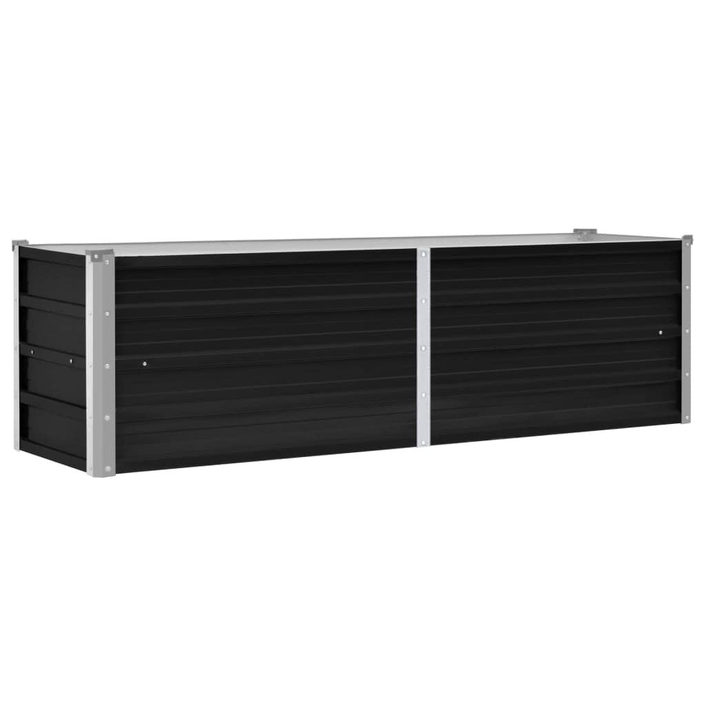 vidaXL Ζαρντινιέρα Υπερυψωμένη Ανθρακί 160x40x45 εκ. Γαλβαν. Χάλυβας