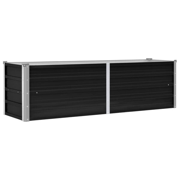 vidaXL Ζαρντινιέρα Υπερυψωμένη Ανθρακί 160x40x45 εκ. Γαλβαν. Χάλυβας