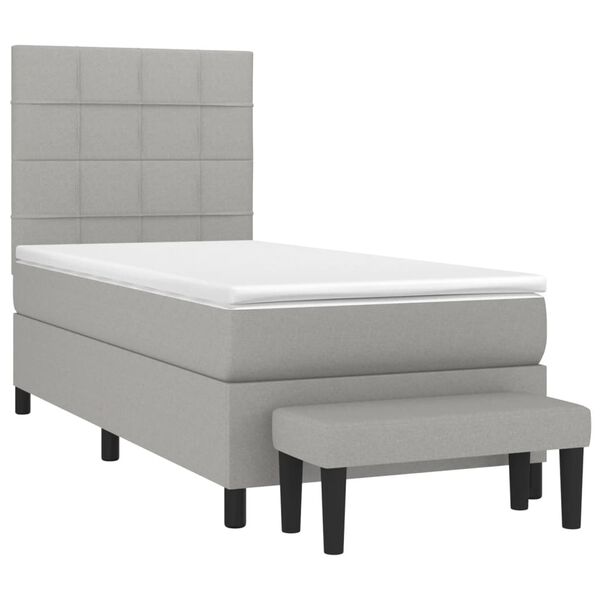 vidaXL &Kappa;&rho;&epsilon;&beta;ά&tau;&iota; Boxspring &mu;&epsilon; &Sigma;&tau;&rho;ώ&mu;&alpha; &Alpha;&nu;&omicron;&iota;&chi;&tau;ό &Gamma;&kappa;&rho;&iota; 90x200 &epsilon;&kappa;. &Upsilon;&phi;&alpha;&sigma;&mu;ά&tau;&iota;&nu;&omicron;