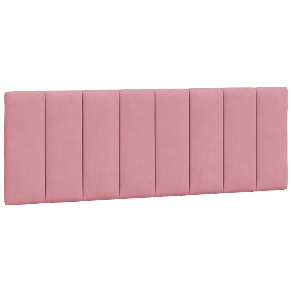 vidaXL Κρεβάτι με Στρώμα Ροζ 140x200 εκ. Βελούδινο