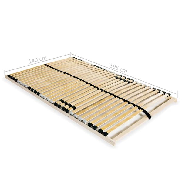 vidaXL Τελάρο Κρεβατιού με 28 Σανίδες & 7 Ζώνες 140 x 200 εκ.