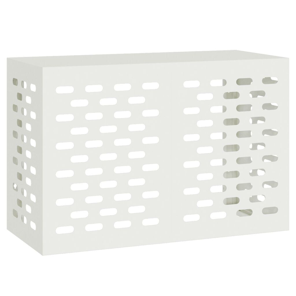 vidaXL Κάλυμμα Κλιματιστικού - Λευκό, 90x40x60 εκ, Φτιαγμένο από Ατσάλι