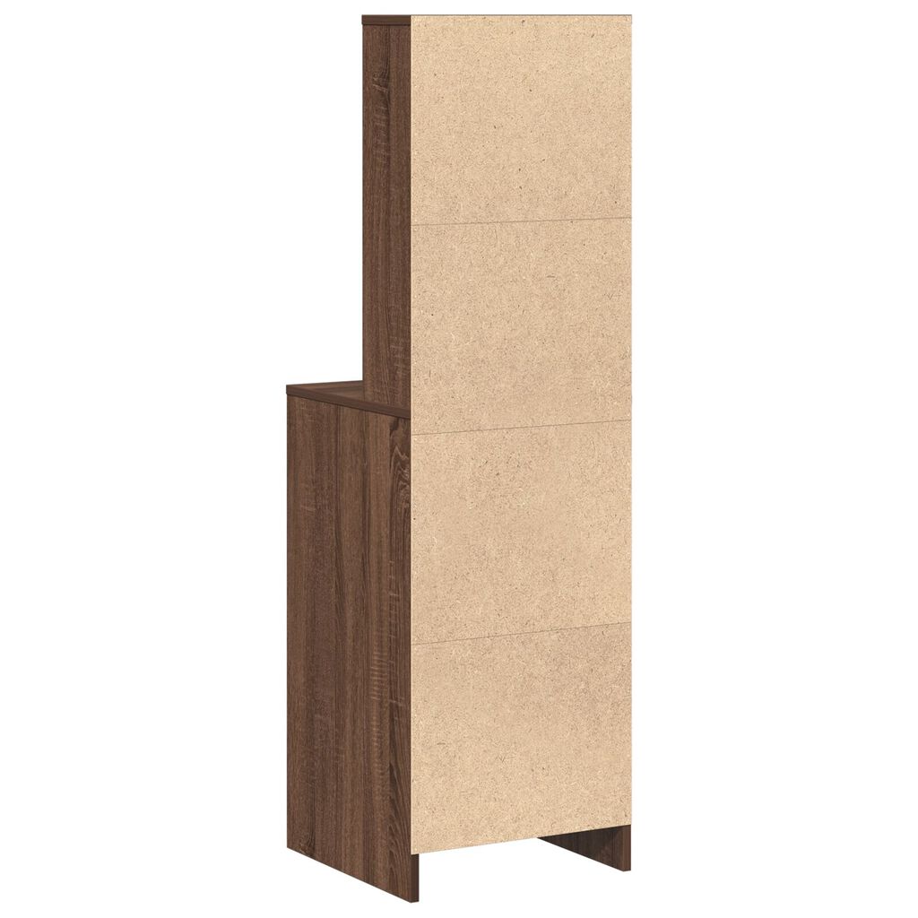 vidaXL Υψηλός Κάδος Καφέ Δρυς 40x41x135 εκ. Κατασκευασμένο Ξύλο