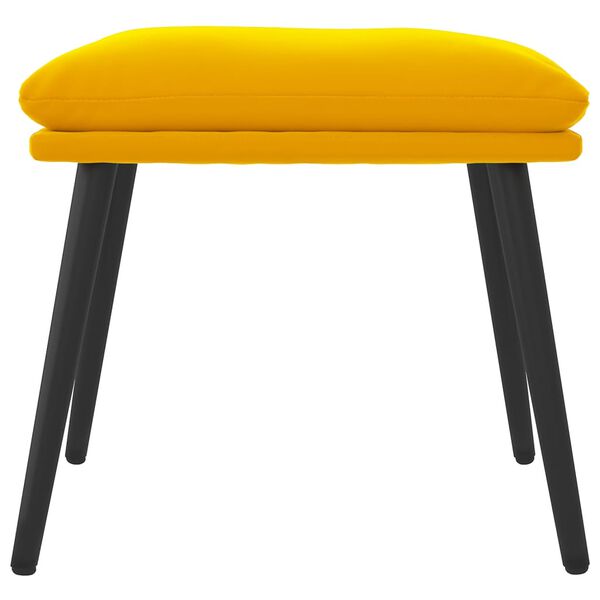 vidaXL Υποπόδιο Μουσταρδί 45x29,5x35 εκ. Βελούδινο