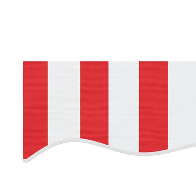 vidaXL Τεντόπανο Ανταλλακτικό Ριγέ Κόκκινο / Λευκό 5 x 3 μ.