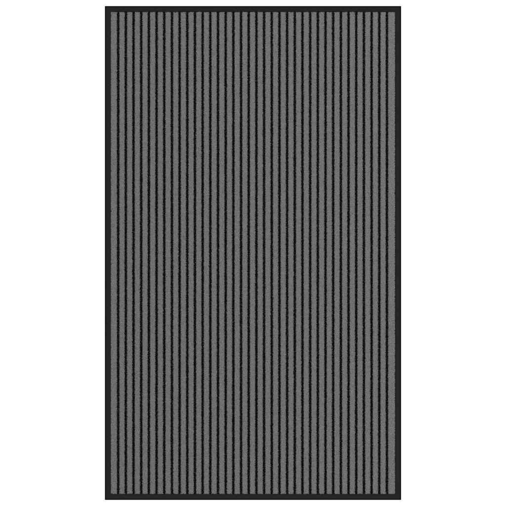 vidaXL Στρώμα πόρτας Ριγέ μαύρο και γκρι 90x150 cm