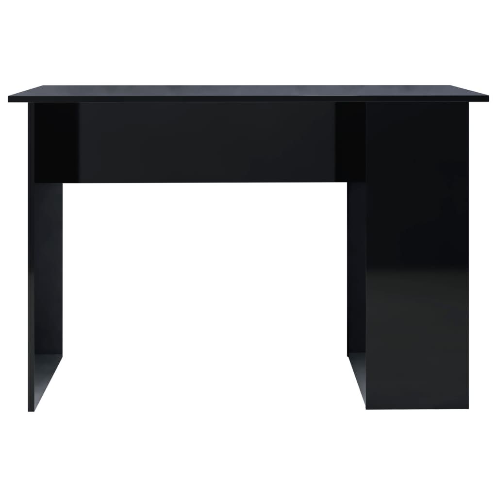 vidaXL Γραφείο Γυαλιστερό Μαύρο 110 x 60 x 73 εκ. από Μοριοσανίδα