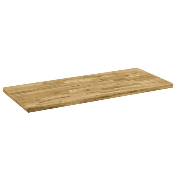 vidaXL Επιφάνεια Τραπεζιού Ορθογώνια 44 χιλ 140x60 εκ Μασίφ Ξύλο Δρυός