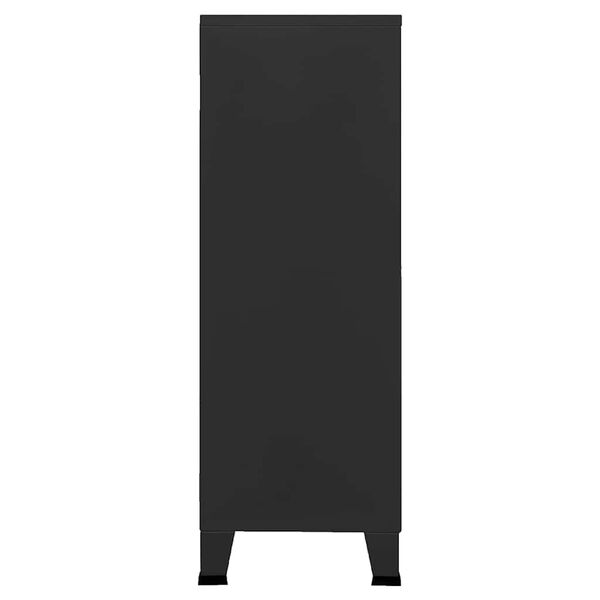 vidaXL Αρχειοθήκη Βιομηχανικού Στιλ Μαύρη 75 x 40 x 115 εκ. Ατσάλινη