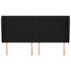 vidaXL Κεφαλάρι με Πτερύγια Μαύρο 203x23x118/128 εκ. Υφασμάτινο