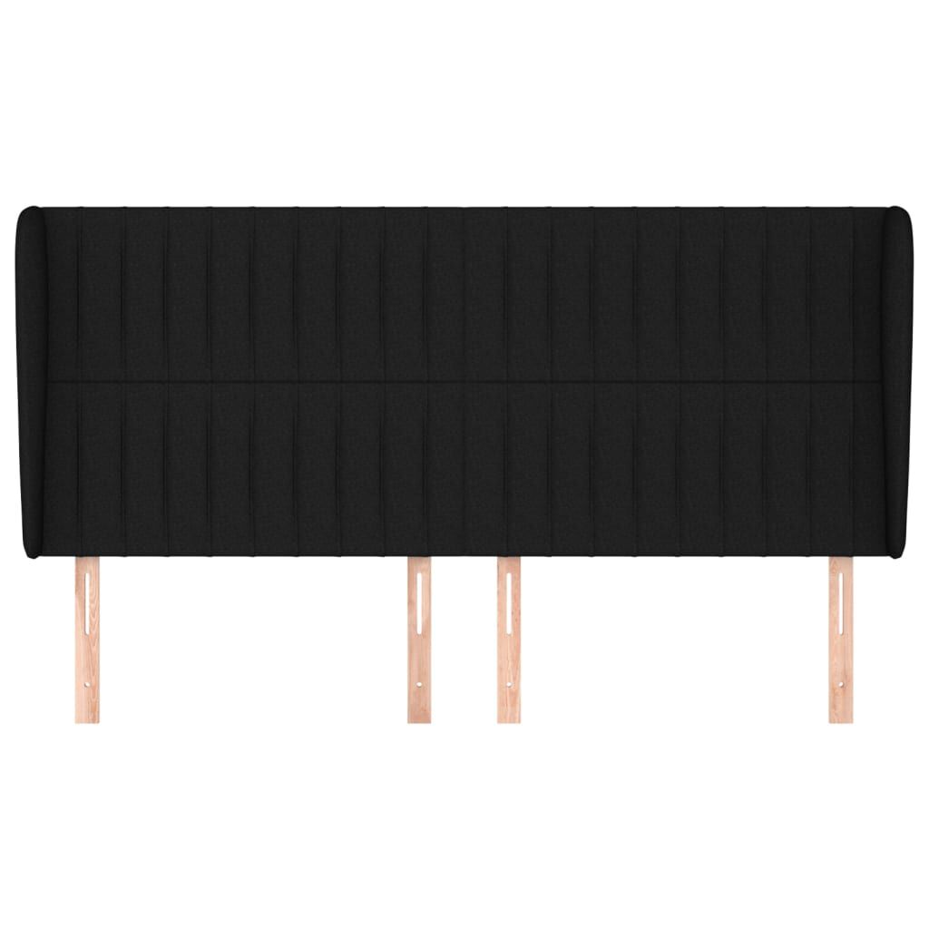 vidaXL Κεφαλάρι με Πτερύγια Μαύρο 203x23x118/128 εκ. Υφασμάτινο