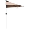 vidaXL Ομπρέλα Κήπου Taupe 294 x 150 x 223 εκ ύφασμα