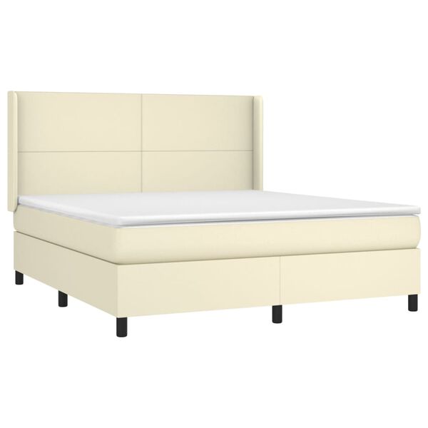 vidaXL &Kappa;&rho;&epsilon;&beta;ά&tau;&iota; Boxspring &mu;&epsilon; &Sigma;&tau;&rho;ώ&mu;&alpha; &Kappa;&rho;&epsilon;&mu; 180x200 &epsilon;&kappa;. &Sigma;&upsilon;&nu;&theta;&epsilon;&tau;&iota;&kappa;ό &Delta;έ&rho;&mu;&alpha;