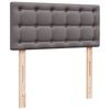 vidaXL Κρεβάτι Boxspring με Στρώμα Γκρι 80 x 200 εκ. Συνθετικό Δέρμα