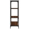 vidaXL Βιβλιοθήκη Καφέ Δρυς 81 x 36 x 115 εκ. Επεξεργ. Ξύλο / Ατσάλι