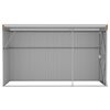 vidaXL Επιτοίχια Αποθήκη Κήπου Καφέ 118x288x178 εκ. από Γαλβανισμένο Ατσάλι