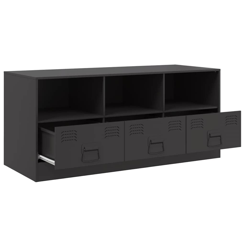 vidaXL Έπιπλο Τηλεόρασης Μαύρο 99x39x44 εκ. από Ατσάλι