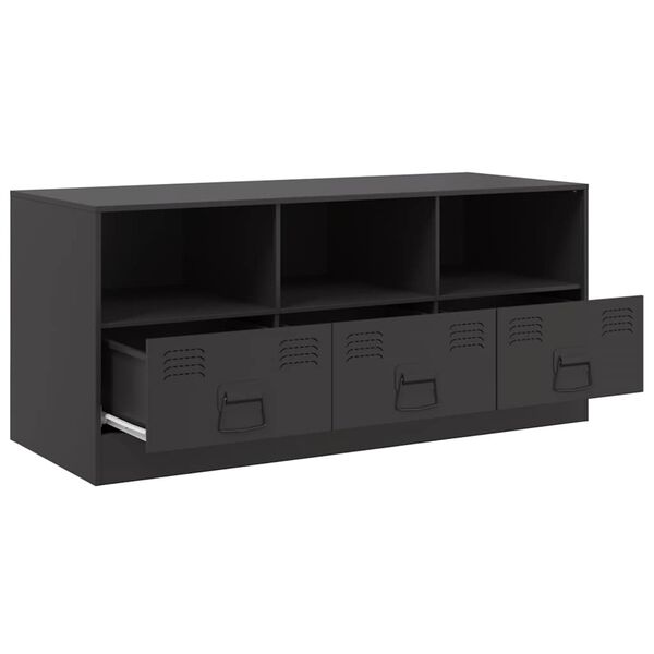 vidaXL Έπιπλο Τηλεόρασης Μαύρο 99x39x44 εκ. από Ατσάλι