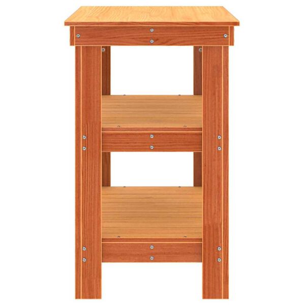 vidaXL Πάγκος εργασίας με ράφι Καφέ κεριού 78.5 x 50 x 80 εκ.