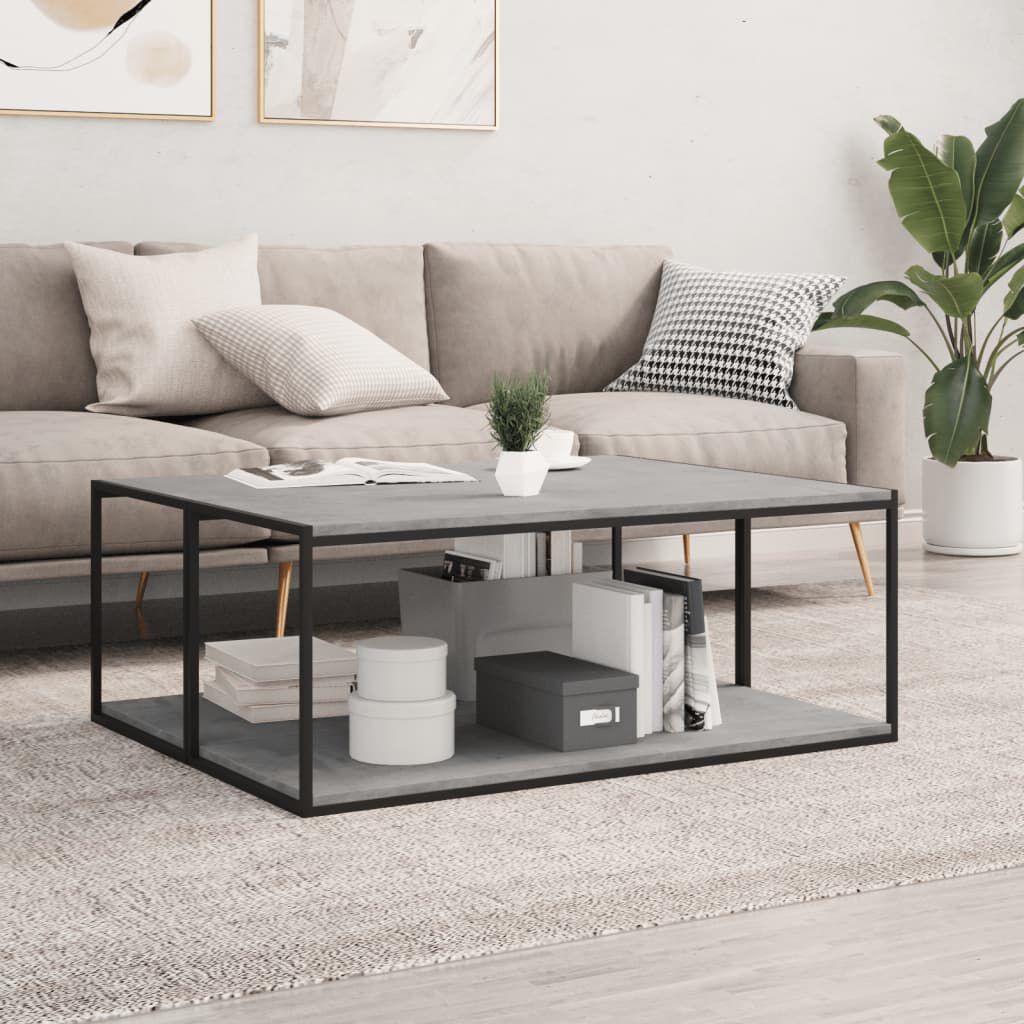 vidaXL Ράφια Βιβλιοθήκης 4 τεμ Γκρι Σκυροδ. 100x40x1,5 εκ. Επεξ. Ξύλο