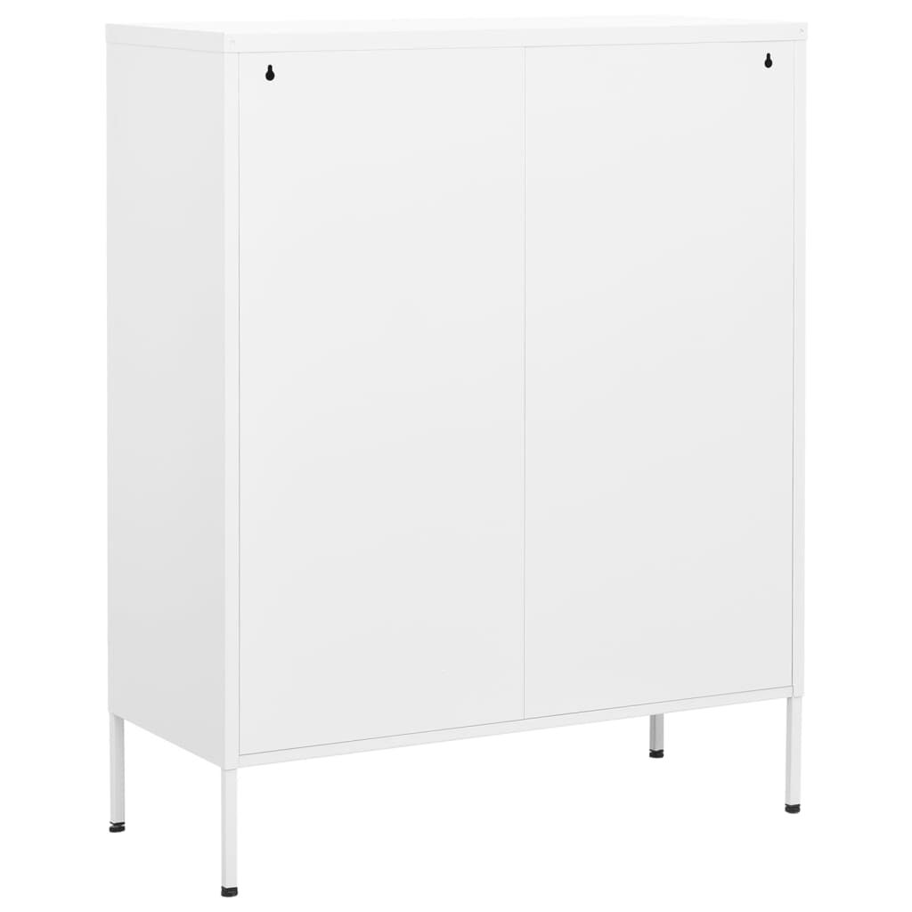 vidaXL Ντουλάπι Αποθήκευσης Λευκό 80 x 35 x 101,5 εκ. από Ατσάλι