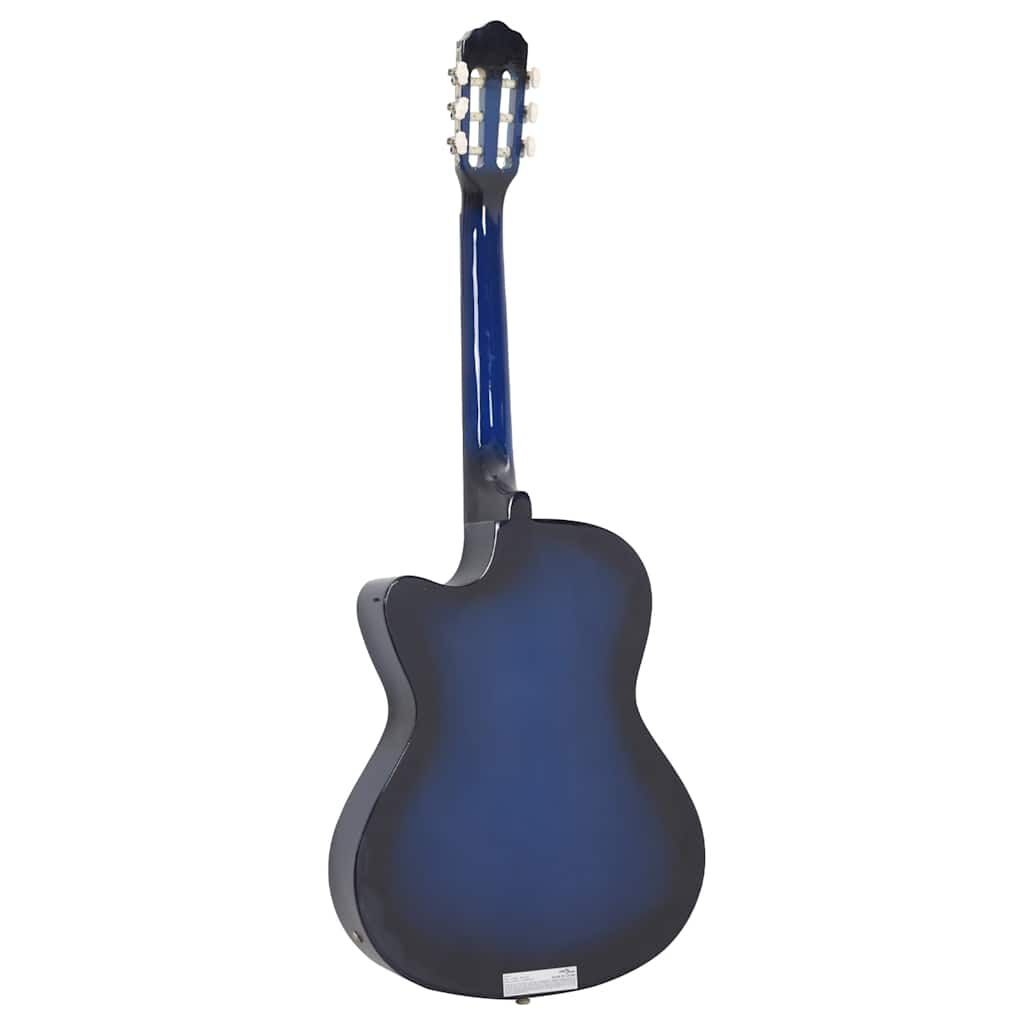 vidaXL Κιθάρα Western Classical Cutaway Μπλε με Ισοσταθμιτή 6 Χορδές