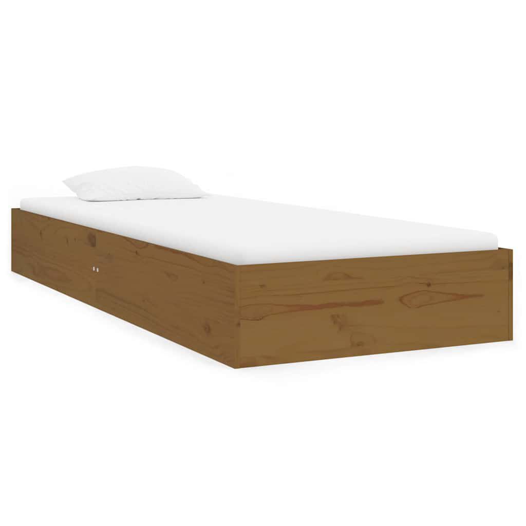 vidaXL Πλαίσιο Κρεβατιού Μελί 75x190 εκ. Ξύλο Πεύκου Small Single