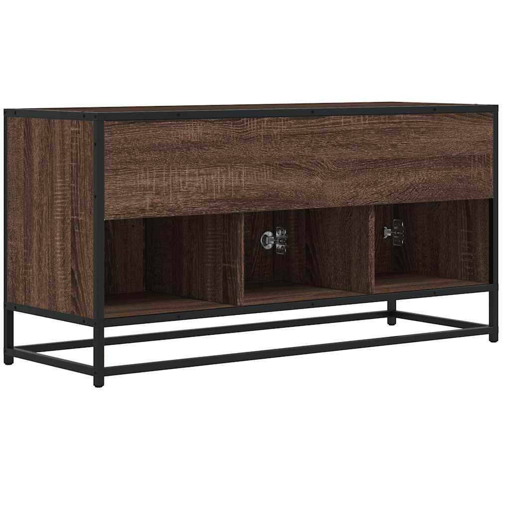 vidaXL Ντουλάπι τηλεόρασης καφέ δρυς 100x35x50 cm