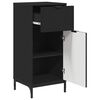 vidaXL Σετ Επίπλων Μπάνιου με συρτάρι 3 pcs Μαύρο 39.5 x 36 x 88 εκ