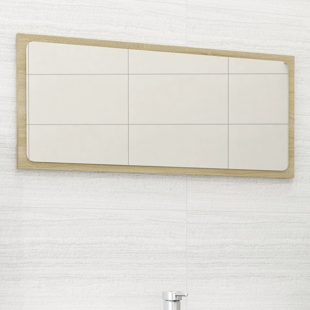 vidaXL Καθρέφτης Μπάνιου Sonoma Δρυς 80 x 1,5 x 37 εκ. Μοριοσανίδα